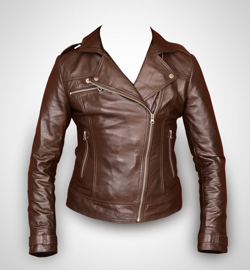 Genuine Leather Women's Biker Jacket