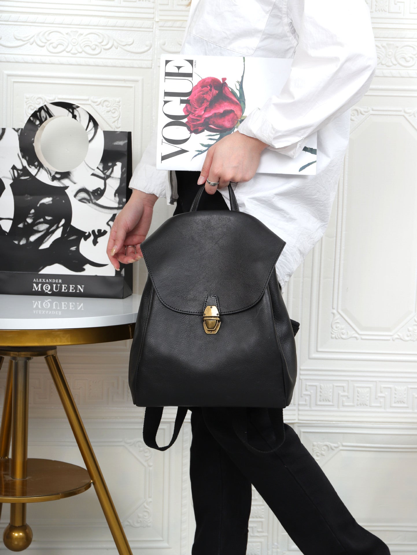 Women’s Genuine Leather Soft Backpack