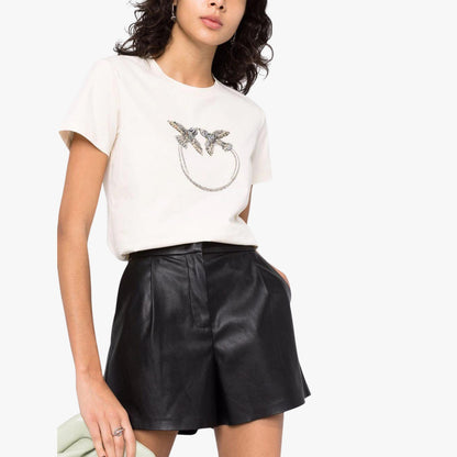 High Waist Leather Shorts for Ladies