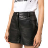 Real Leather High Waist Shorts