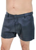 Genuine Leather Skinny Shorts For Men