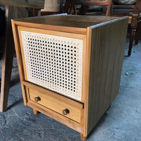 Genuine Teak Wood And Rattan Drawer