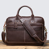 Leather Travel Office Bag with Trolley Strap