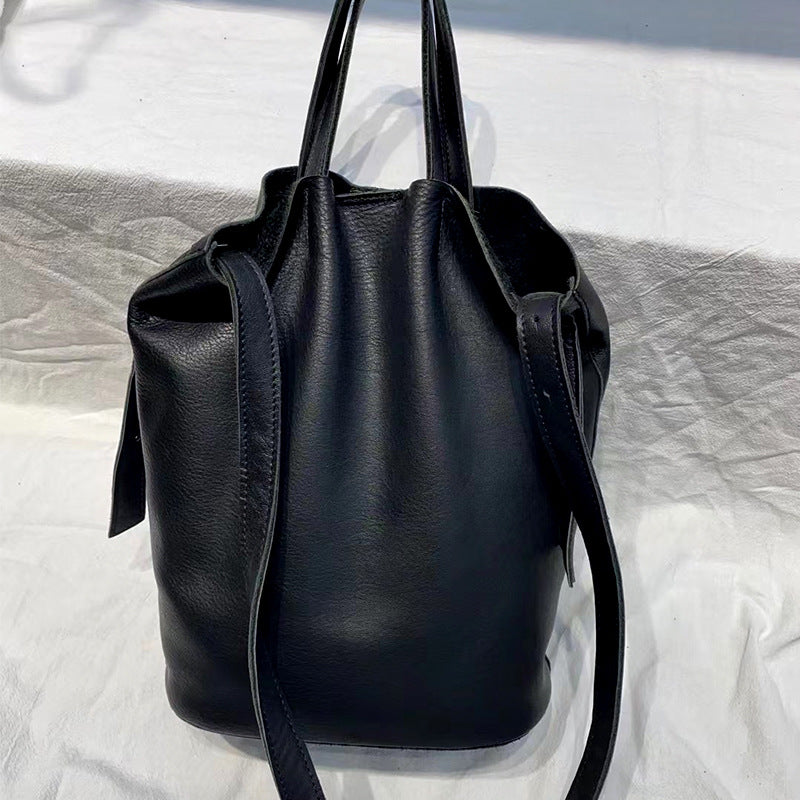 Women Genuine Leather Large Tote Shoulder Bag