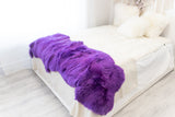 Large Purple Natural Sheepskin Rug
