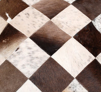 Light Pattern Cowhide Patchwork Pillow Cover