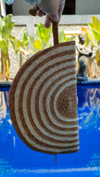 Half Moon Palm Leaf Clutch Purse