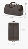 Canvas Garment Bag with Top-Grain Cowhide Leather and Foldable Suit Carrier