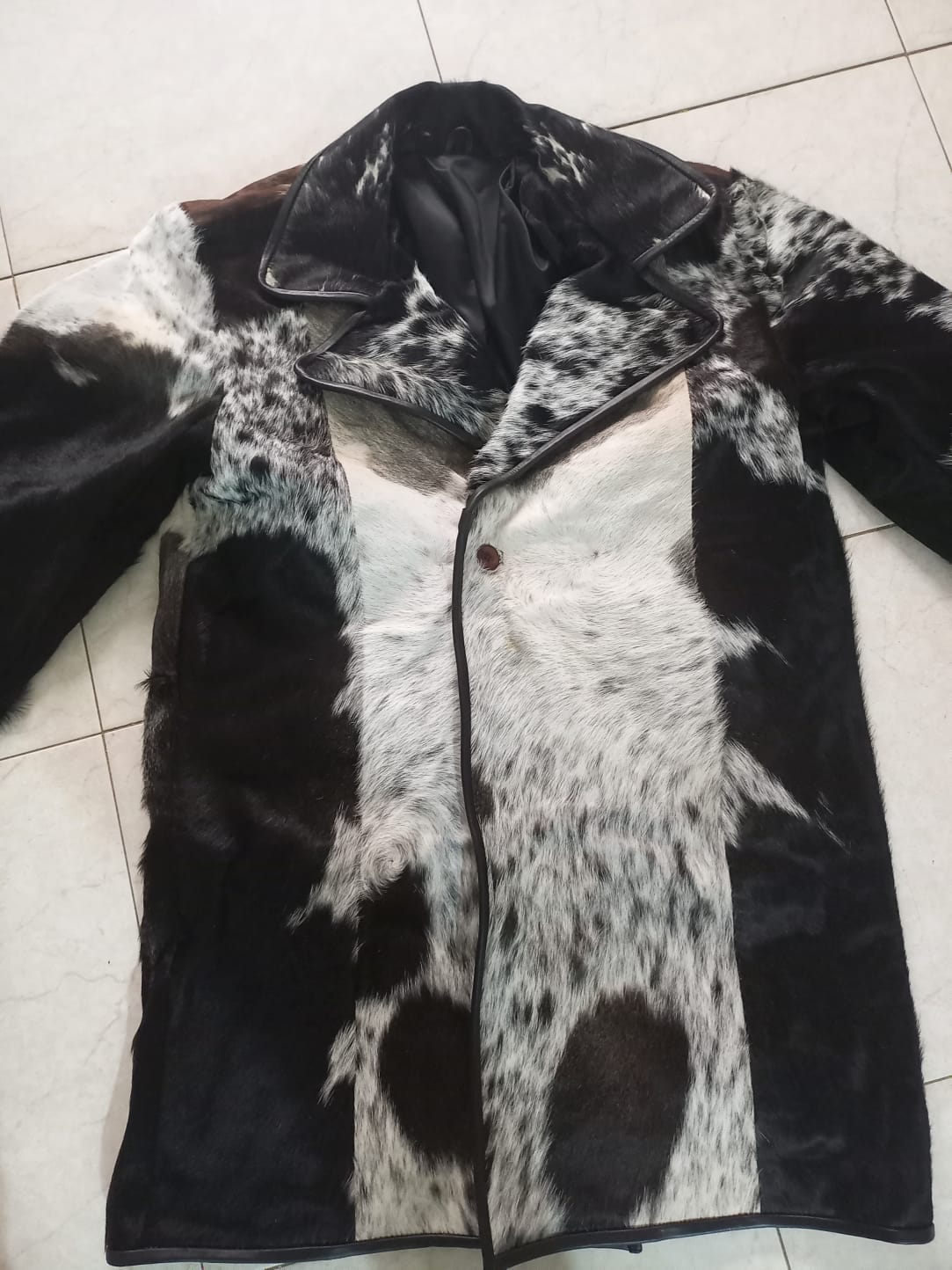 men cowhide jackets black brown white