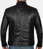 mens black classic leather jacket