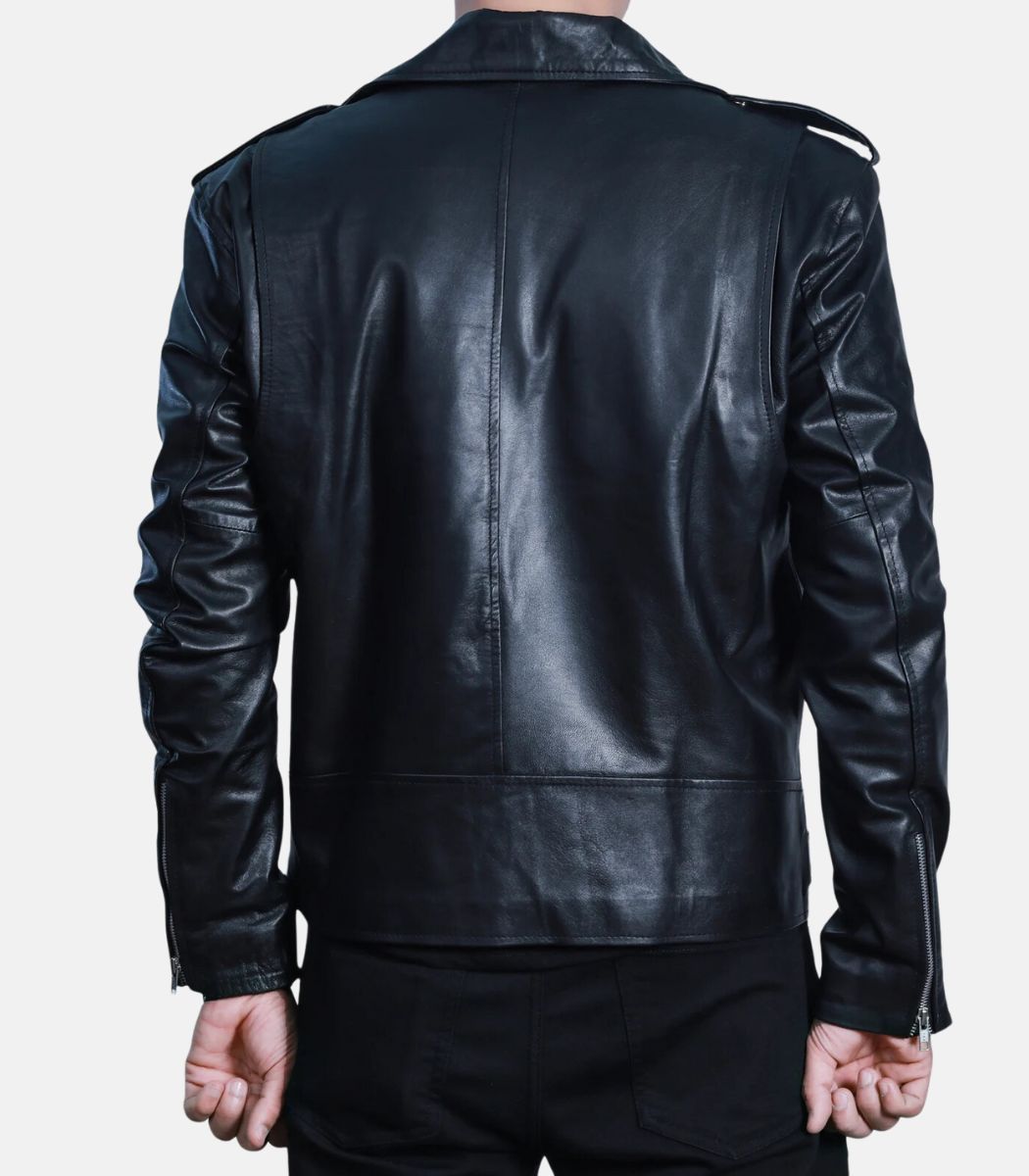 black leather jackets for men with waist belt