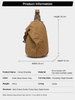 Men’s Oil-Waxed Canvas Sling Bag with Top-Grain Cowhide Leather