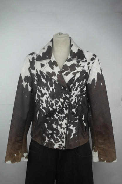 Cowhide Jacket Dark Tricolor