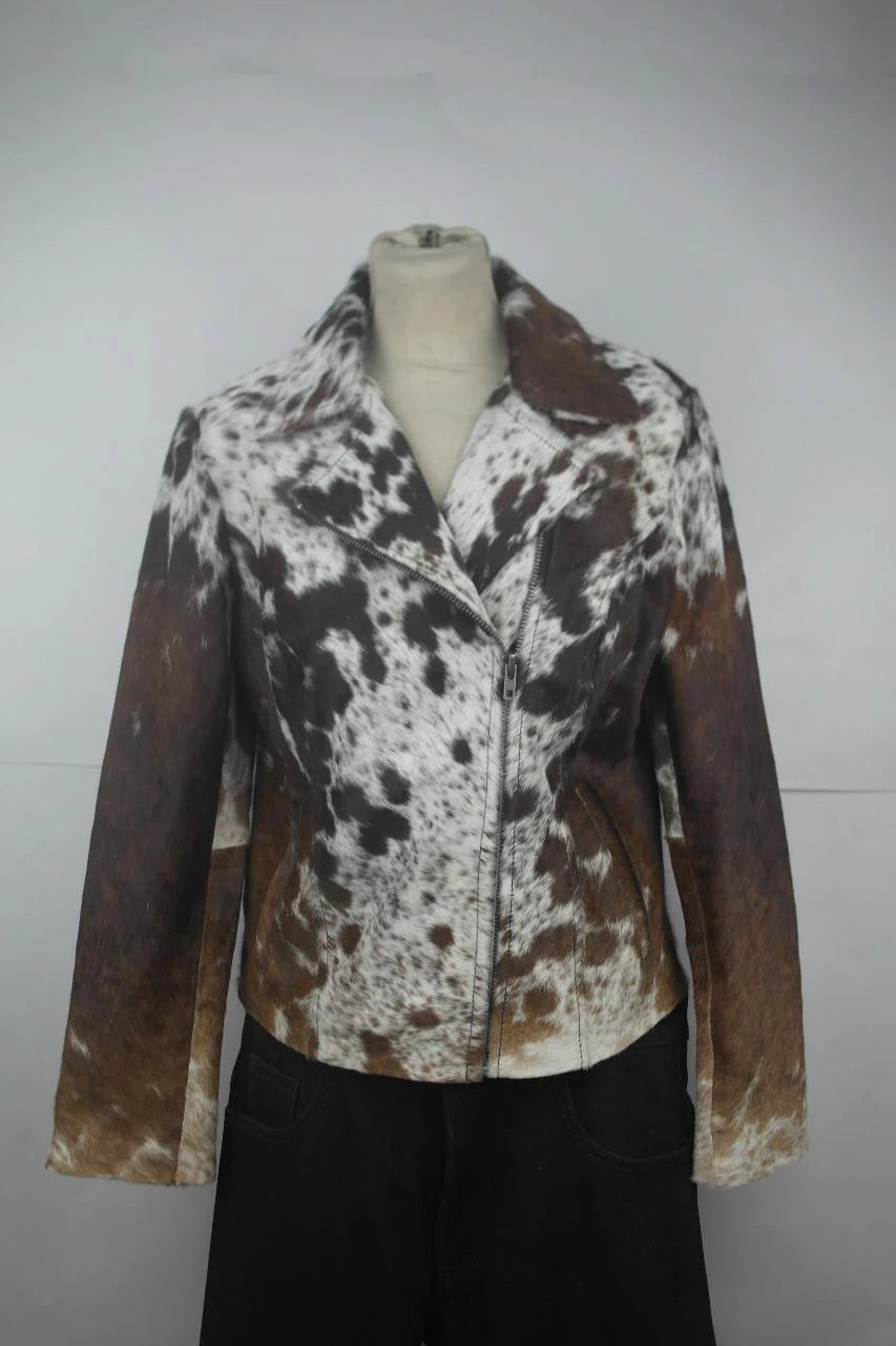 Cowhide Jacket Dark Tricolor