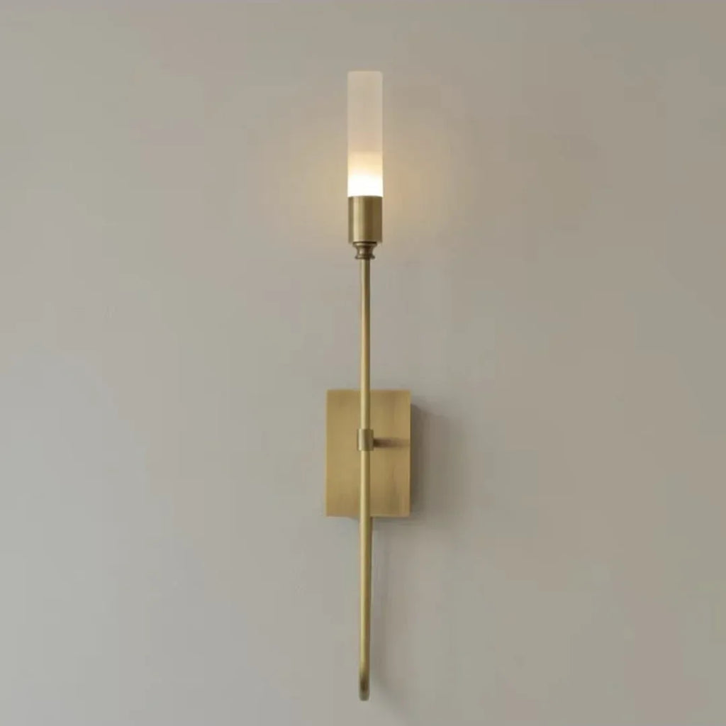 Modern Brass Wall Sconce Minimalist Copper Wall Lamp Large D10 X H72Cm Bronze Color