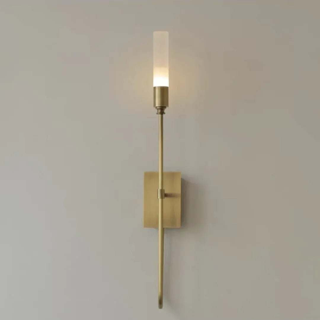 Modern Brass Wall Sconce Minimalist Copper Wall Lamp Large D10 X H72Cm Bronze Color