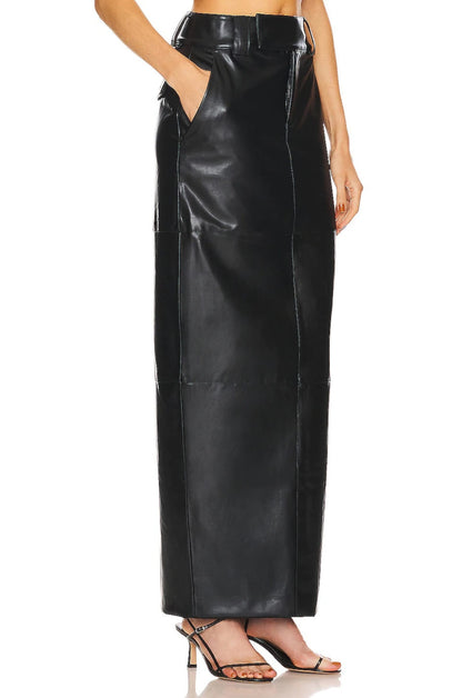 Real Leather Large Maxi Skirt