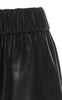 women's long leather skirt button closure