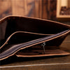 Men’s Genuine Leather Bifold Wallet with ID Window and Zipper Pocket