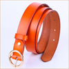 Women's genuine cowhide leather pin buckle belt