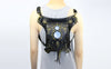 Steampunk Shoulder Bag with Chain Harness and Gothic Metal Details