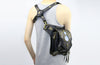 Steampunk Shoulder Bag with Chain Harness and Gothic Metal Details
