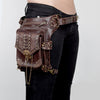 Steampunk Waist Bag with Gothic Chain and Studded Details