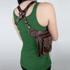 Steampunk Waist Bag with Gothic Chain and Studded Details
