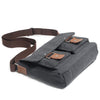 Canvas Camera Messenger Bag with Removable Organizer and Cowhide Trim