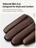 Men’s Sheepskin Leather Gloves for Warm Touchscreen Driving