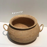 Natural rattan flower pot vase basket