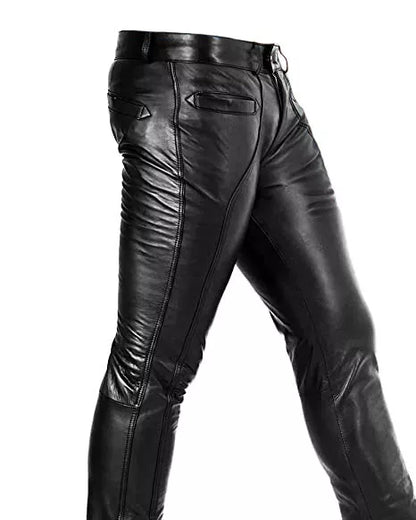 Men's Real Leather Biker Pant