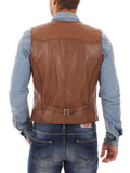 Real Genuine Lambskin Leather Vest