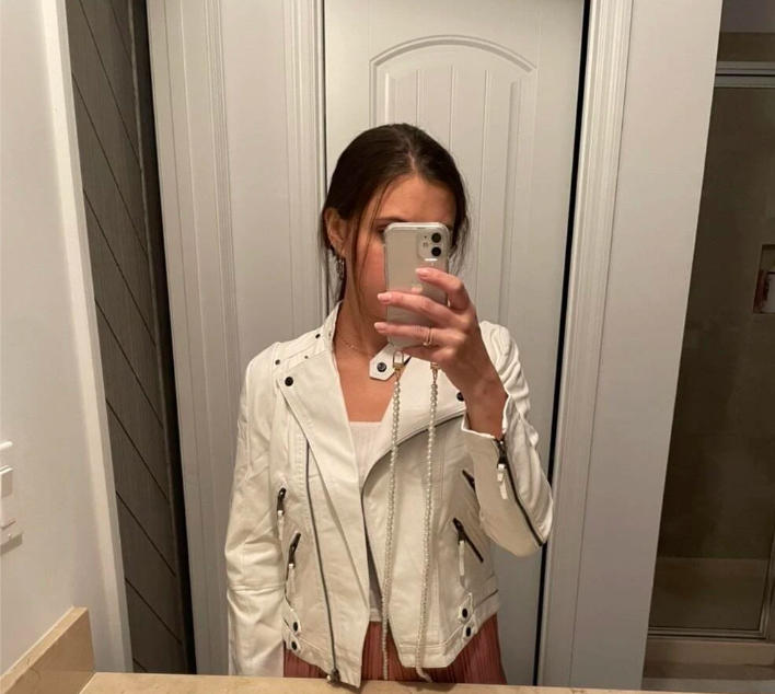 Women Slim Fit Leather Moto Jacket
