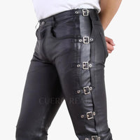 Genuine Black Leather Pants