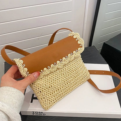 Woven Straw Crossbody Summer Beach Purse