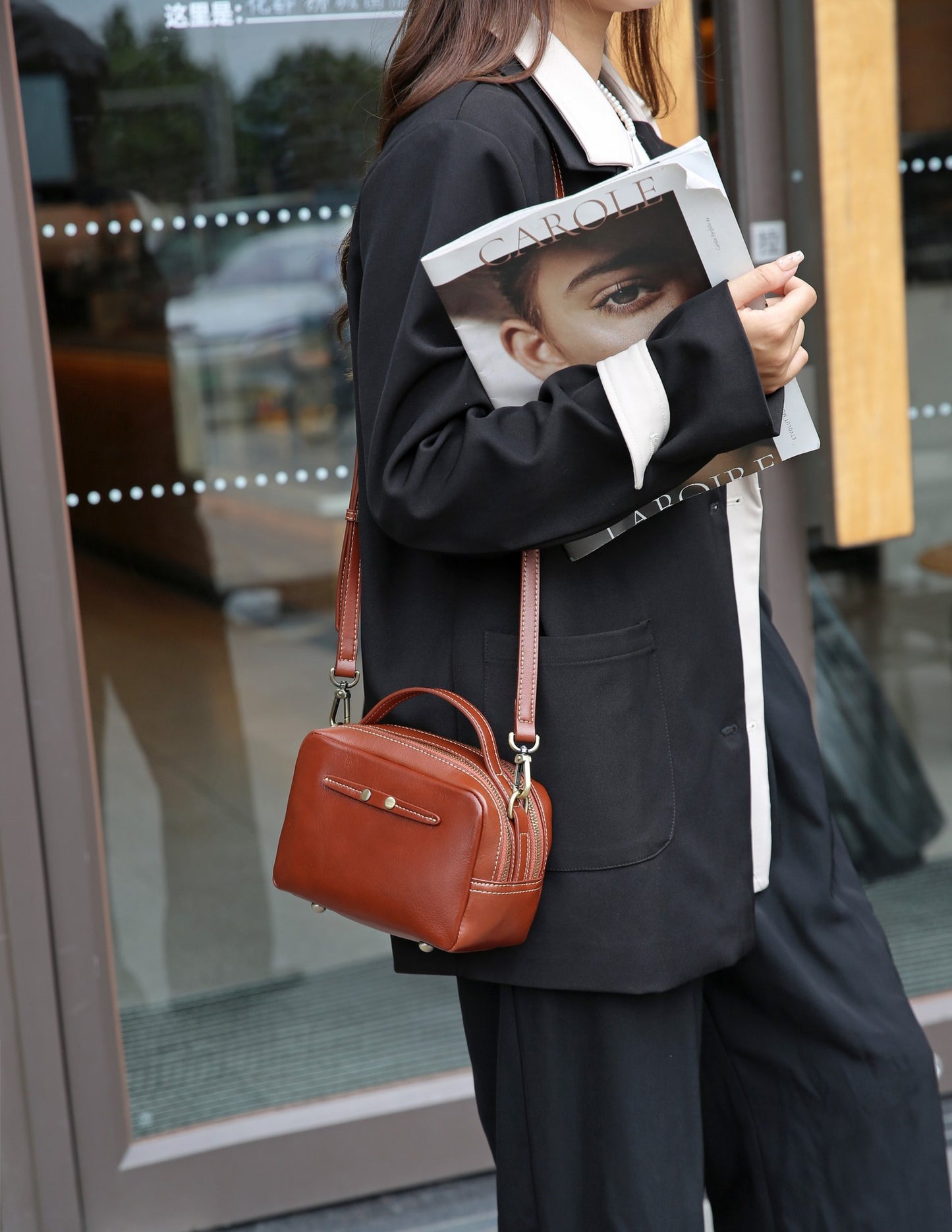 Women Genuine Leather Crossbody Messenger Bag