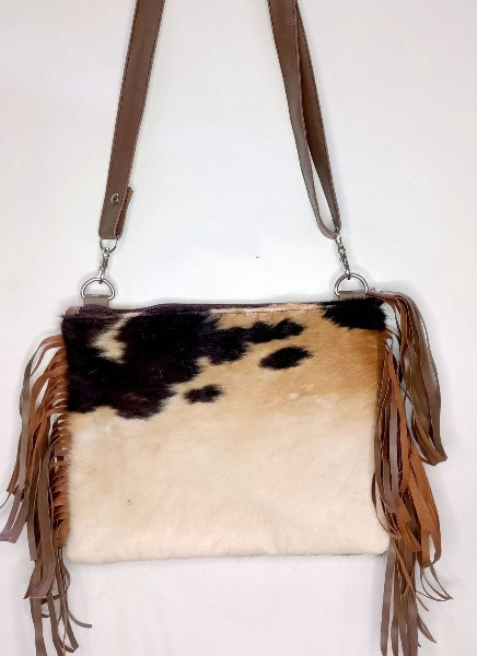 Real Cowhide Dark Crossbody Bag