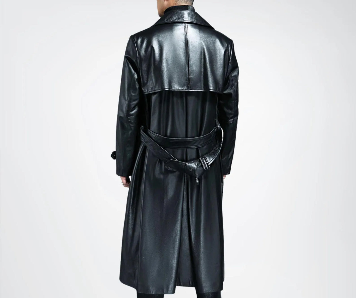 men's tall long leather coats