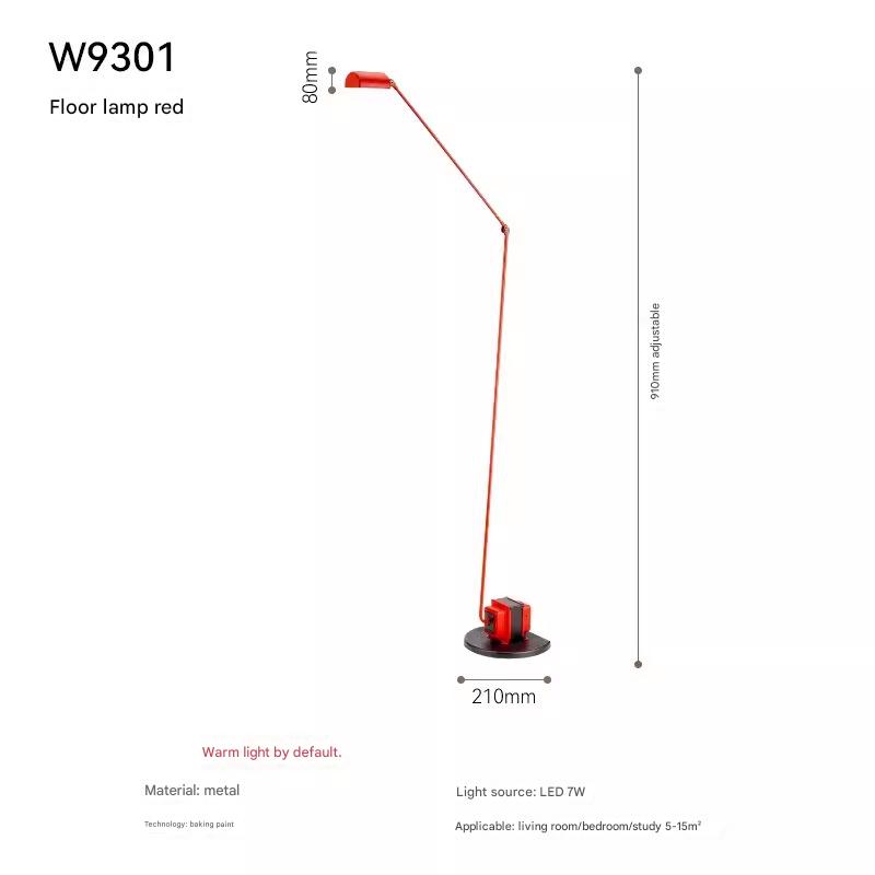 Swing Arm Adjustable Floor Lamp Modern Italian Design Reading Light