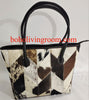 Cowhide Patchwork Tote Purse