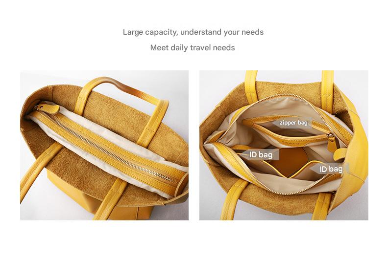 Women Leather Tote Bag Large Capacity Office Shoulder Purse