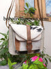 Real Cowhide Sling Bag Black White