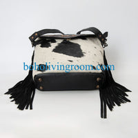 Cowhide Tooled Leather Ladies Crossbody Bag