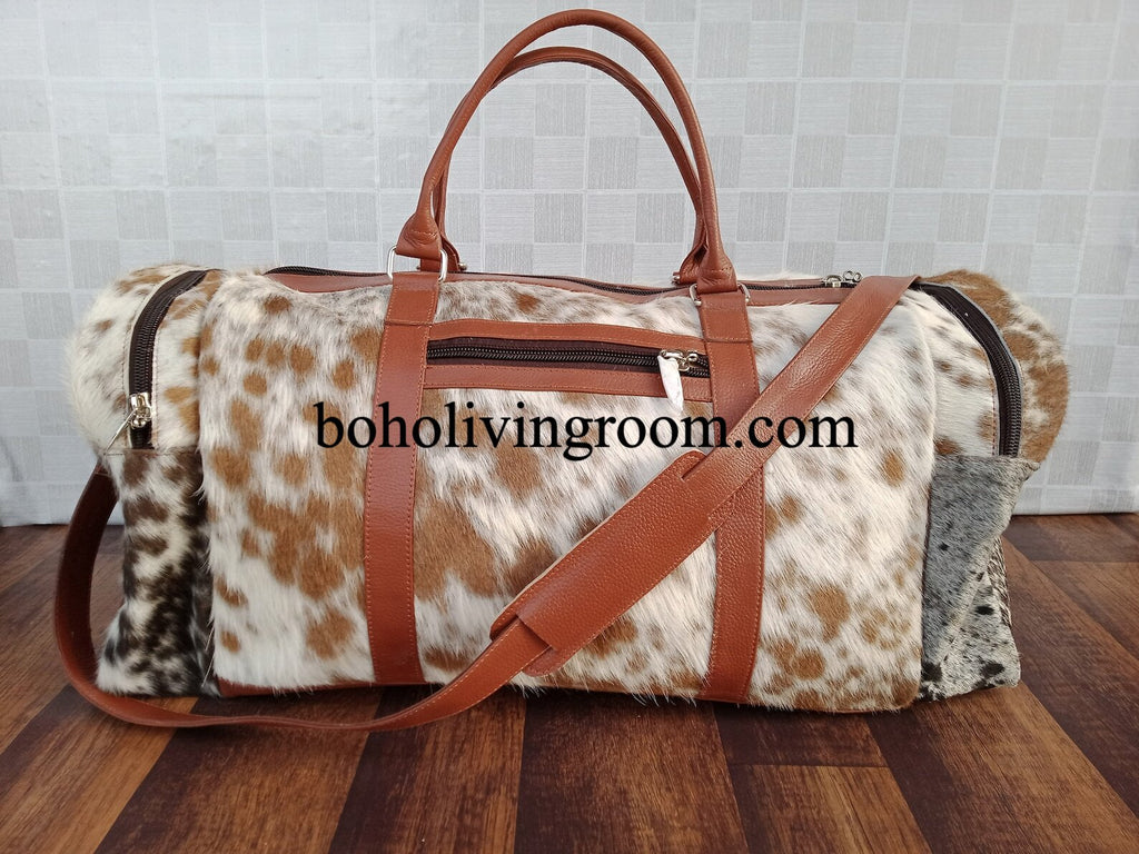 Exotic Speckled Cowhide Holdall Bag