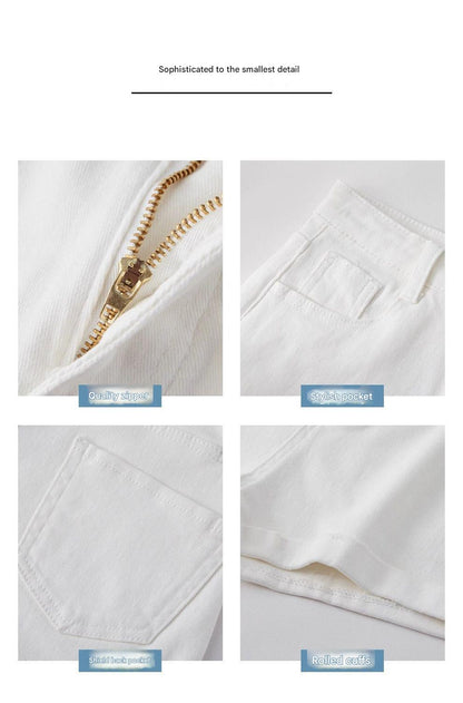 high waisted zipper fly shorts