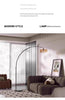 Italian Arc Floor Lamp with Glass Shade and Marble Base