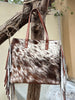 Genuine Cowhide Tote Purse With Fringes