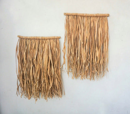 Mediterranean style wabi Sabi raffia wall art