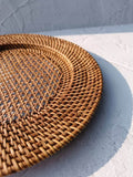 Set of Rattan Charger Decorative Plates